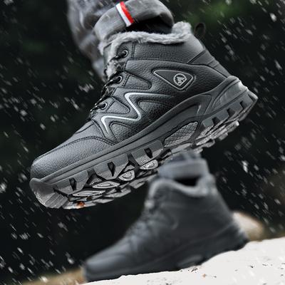 Neue High-Top-Outdoor-Wanderschuhe Samt-Baumwollschuhe Warme Winterstiefel Lässige Sport-Wanderschuhe Große Größe