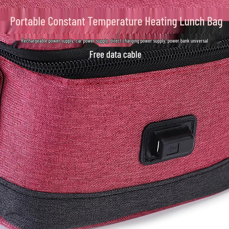 Portable USB Electric Heating Lunch Bag - Insulated and Temperature Controlled for Hot and Cold Preservation