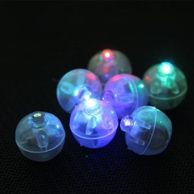 Mini Tumbler Rund Ball Jul 10st/lot Bröllopslampor LED Party Dekoration Blixt Lysande ballongljus Bar utan strömbrytare Smycken