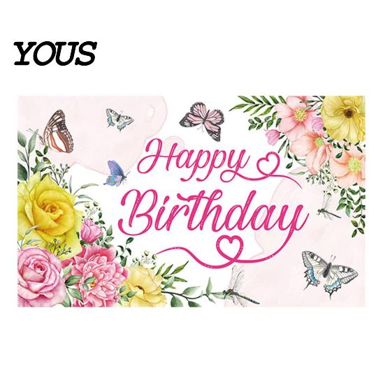 Birthday Celebration Banner Happy Backdrop, Party Photo Background Cloth for Celebration, Decorative Bunting Flag Decor Kids Women, Supplies