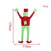 Grinch Santa Climbing Wall Christmas Ornament In Flannel