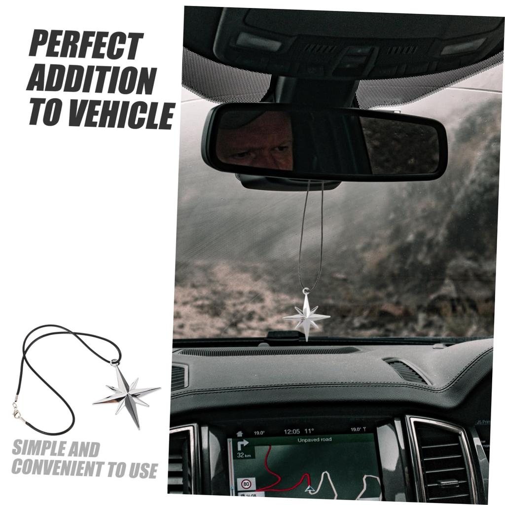 [SEWACC] Car Charm Rearview Mirror Hanging Ornament Compass Star Pendant