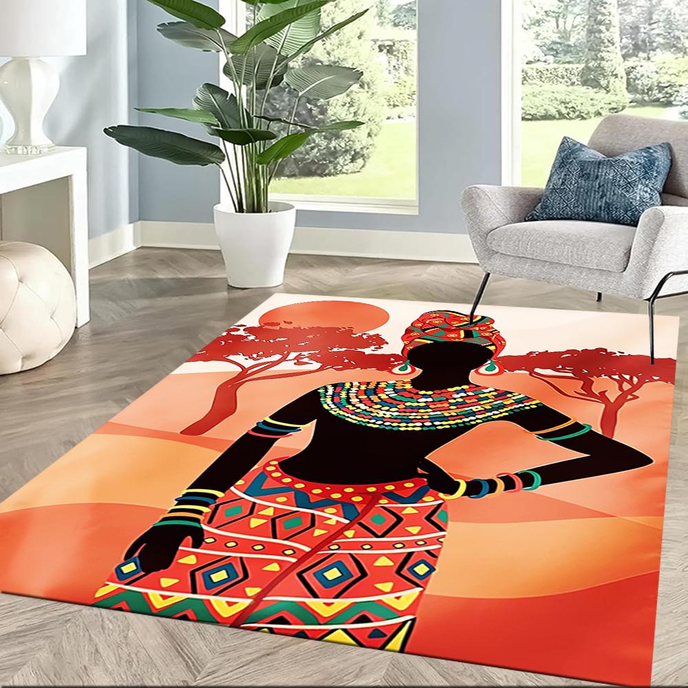 African Style Area Rug Perfect for Entryway Study room Game Room Hallway Anti-slip Rug Office home decor Perfect Gift for Valentine's Wedding Birthday