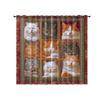 Room Darkening Spliced Cat Print Curtain Thermal Insulation Multiple Sizes Living Holiday Decoration Set Of 2 Made Polyester Washable Sitting Ready