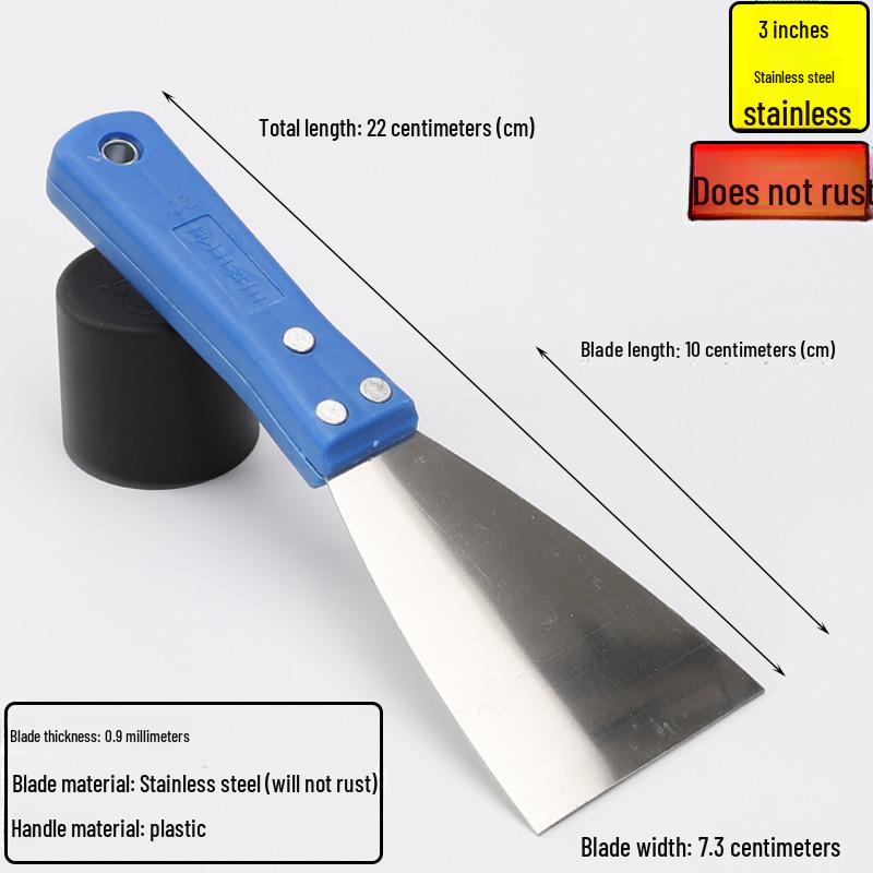 Plastic Handle Stainless Steel Putty Knife - Thickened Scraper & Cleaning Shovel