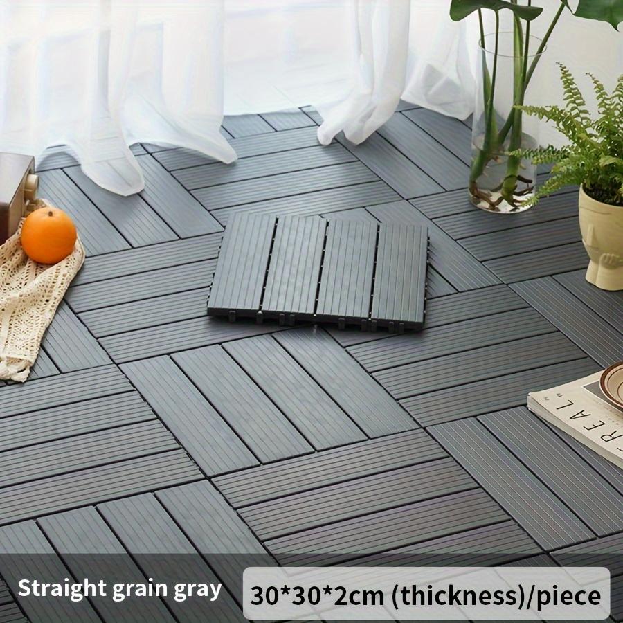10 Pieces of Wood Plastic Flooring Splicing Waterproof Balcony Outdoor Balcony Flooring Kit, Durable and Easy To Clean