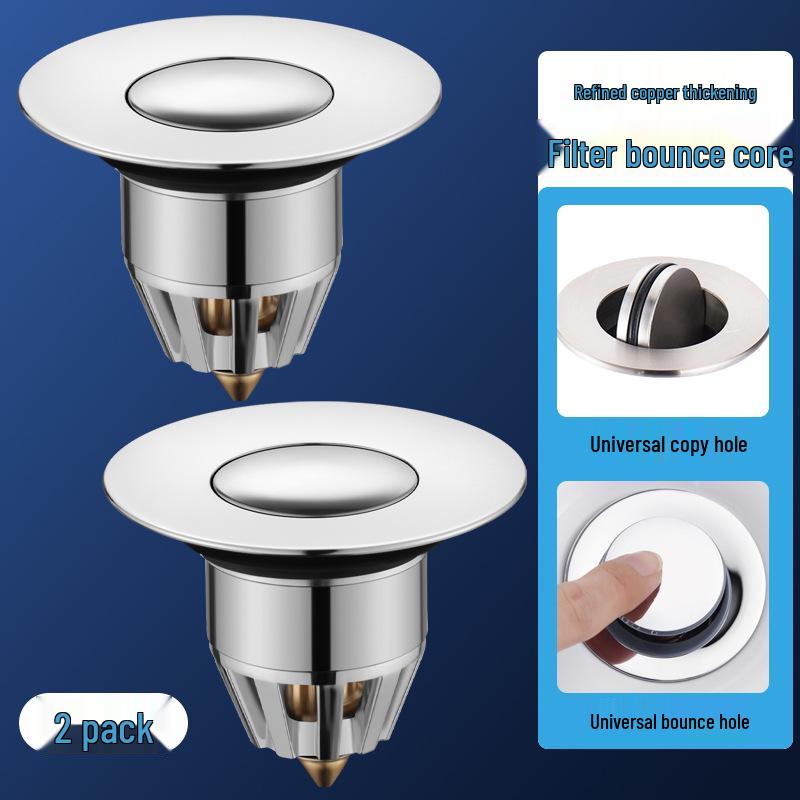 Copper Pop-up Basin Stopper & Anti-Clog Drain Filter