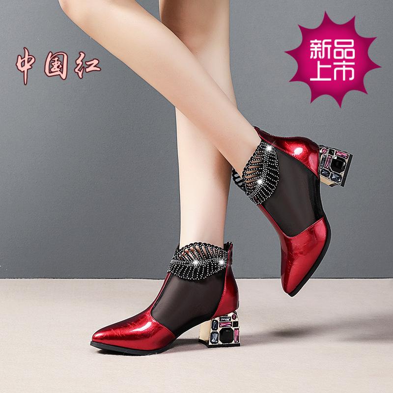 Fashion Women Crystal Lace Zip Mesh Pumps Woman High Heels Summer Female Shoes Classics Solid Platform Sandals Ladies Party Shoes 2024