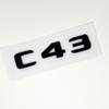3D ABS Glossy Black Logo C43 Embelm Letters BITURBO 4MATIC Badge AMG Sticker For Mercedes Benz C43 W205 W206 AMG Accessories OB1