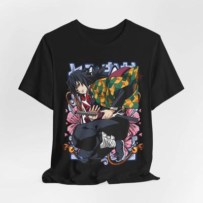 Tomioka Anime Grafické Tričko, Unisex Tričko pro Fanoušky Anime, Tričko Demon Slayer,