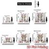 2D flat printing 2pcs Curtain Curtains Easter Bunny with Flowers(1) Digital Printed Polyester Drapes Festive Curtains Perfect