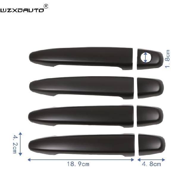 Exterior Door Handles Covers for Toyota 4RUNNER 2003-2009 / Prado 2003-2009 / Highlander 2009-2014 / Tacoma 2005-2010 4 Door 1 Set 8 Pcs (Matte