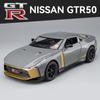1/24 Niaasn GTR 50 Alloy Sports Car Model Diecasts Metal Toy Race Car Model Sound and Light Simulation Collection Childrens Gift