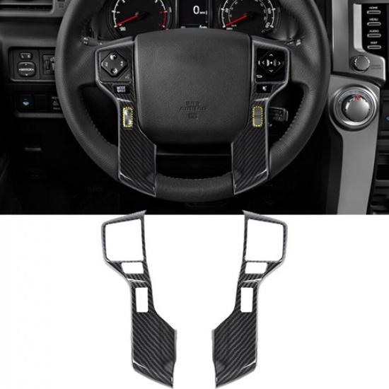 Carbon Fiber Steering Wheel Frame Cover Decor Trim Bezels For 4runner 2010+