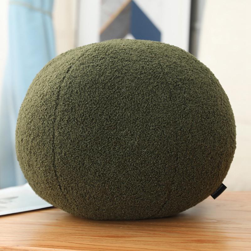 

Style Luxury Floral Cushion Pillow Toy With Embroidered Plush Cover Home Decor Green Ball