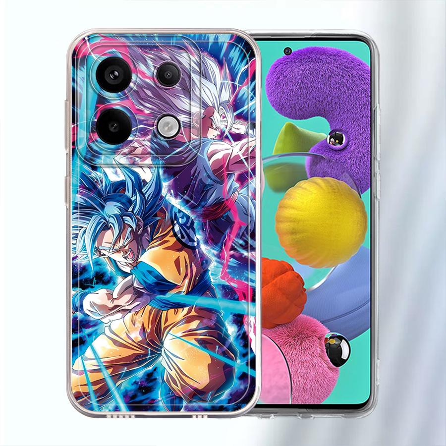 

Case for Xiaomi Redmi Note 14 Pro Plus 13C 11 9 10 10S A4 12S Note 13 14C 12 11S Soft Phone Cover Red Son Goku Redmi Note 12S