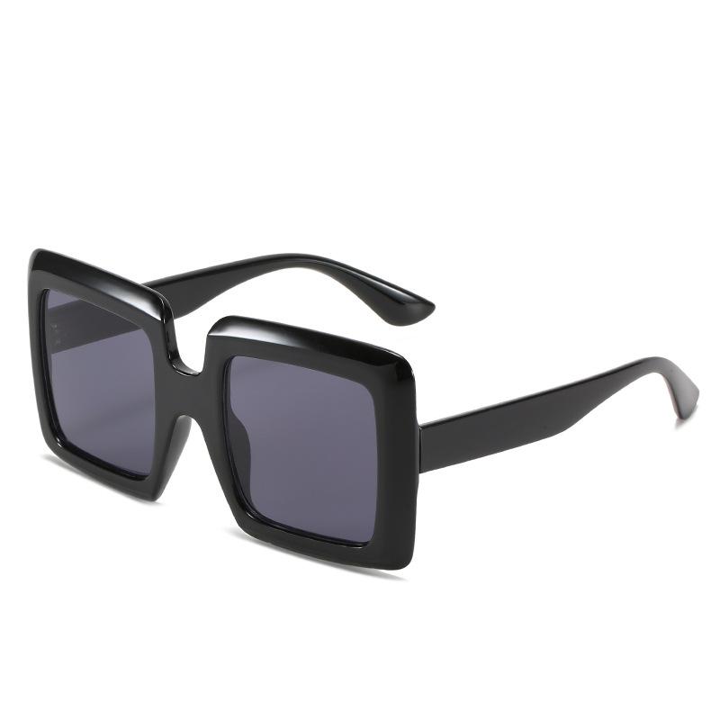 Vintage Oversized Square Gradient Sunglasses For Women New Luxury Brand Leopard Brown Uv400 Sun Glasses Men Retro Shades