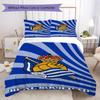 Set Copripiumino Trapuntato con Fantasia Real Sociedad Copripiumino Federa Decorazione per la Casa Regalo di Compleanno (1 * copripiumino + 2 * federe senza imbottitura)