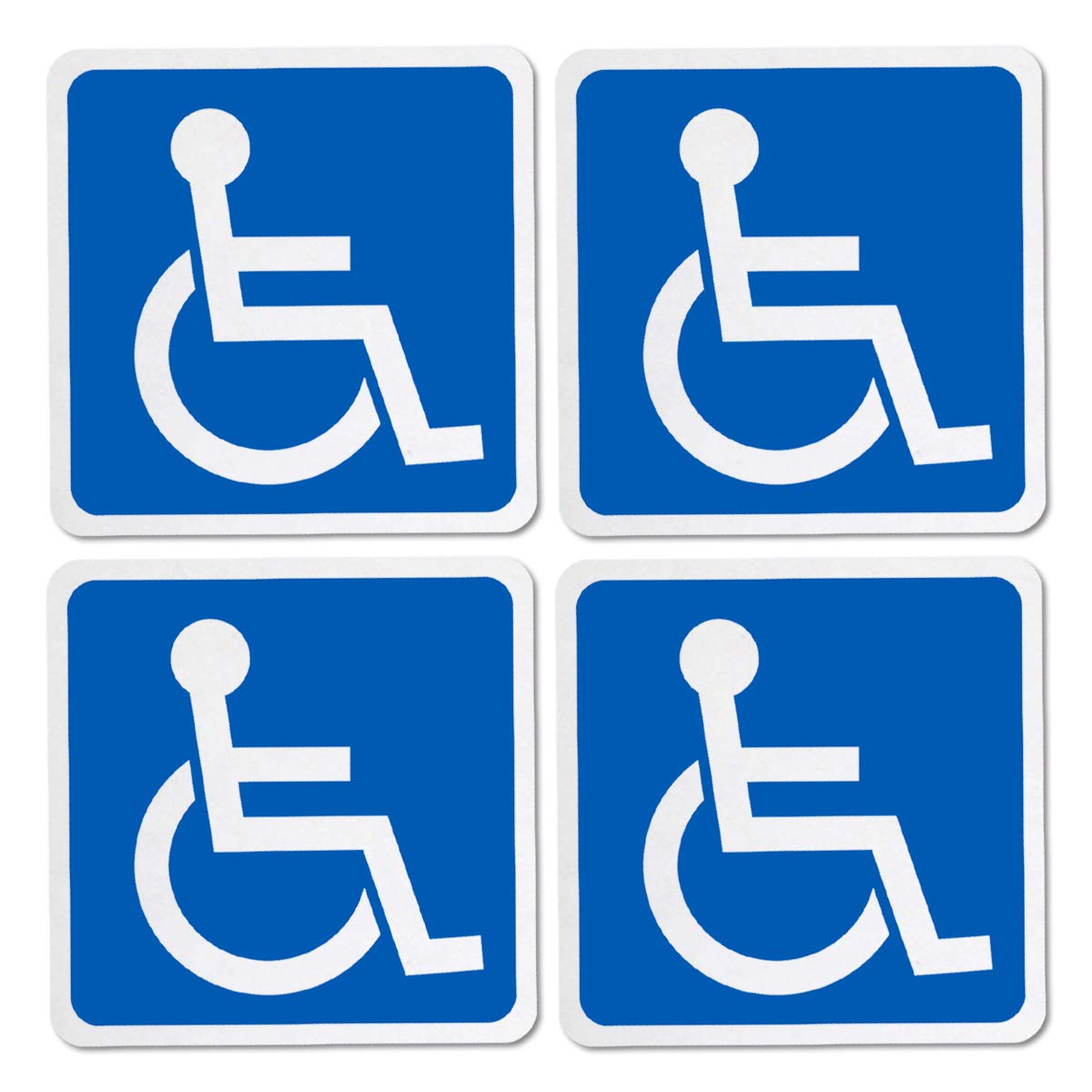 

Disabled Facilities International Symbol Sticker High Weatherproof & Heavy Duty & Strong Adhesive, Outdoor 4 pieces синий