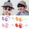 1 Stück Retro-Sonnenbrille für Kinder Süßigkeitenfarbe Runder Rahmen Sonnenbrille für Jungen Mädchen Anti-UV Vintage-Sonnenbrille Brillen