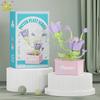 MOC Blume Sukkulente Topfpflanze Modellbaustein DIY Ewiger Strauß Zuhause Schreibtisch Pflanzen Dekoration Ziegel Mädchen Geschenk Kinderspielzeug