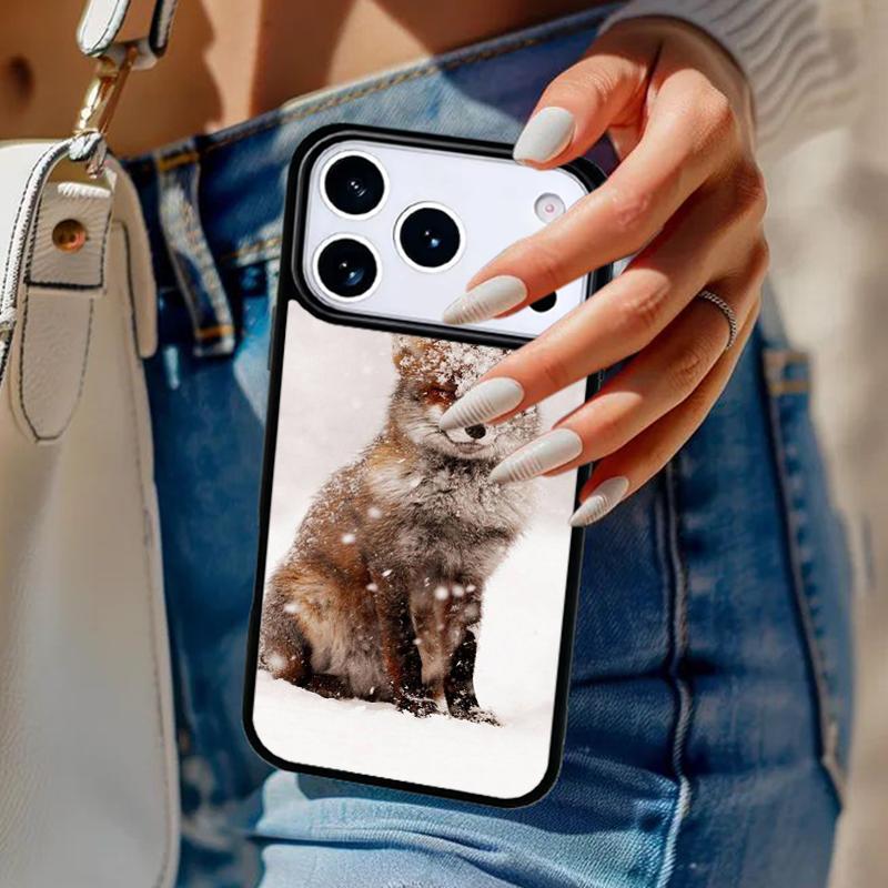 Fox Animal Pattern Phone Case For iPhone 17 Air 14 15 13 12 Max Cover For Apple 14 15 16 16e 11 Pro Max Plus Coque
