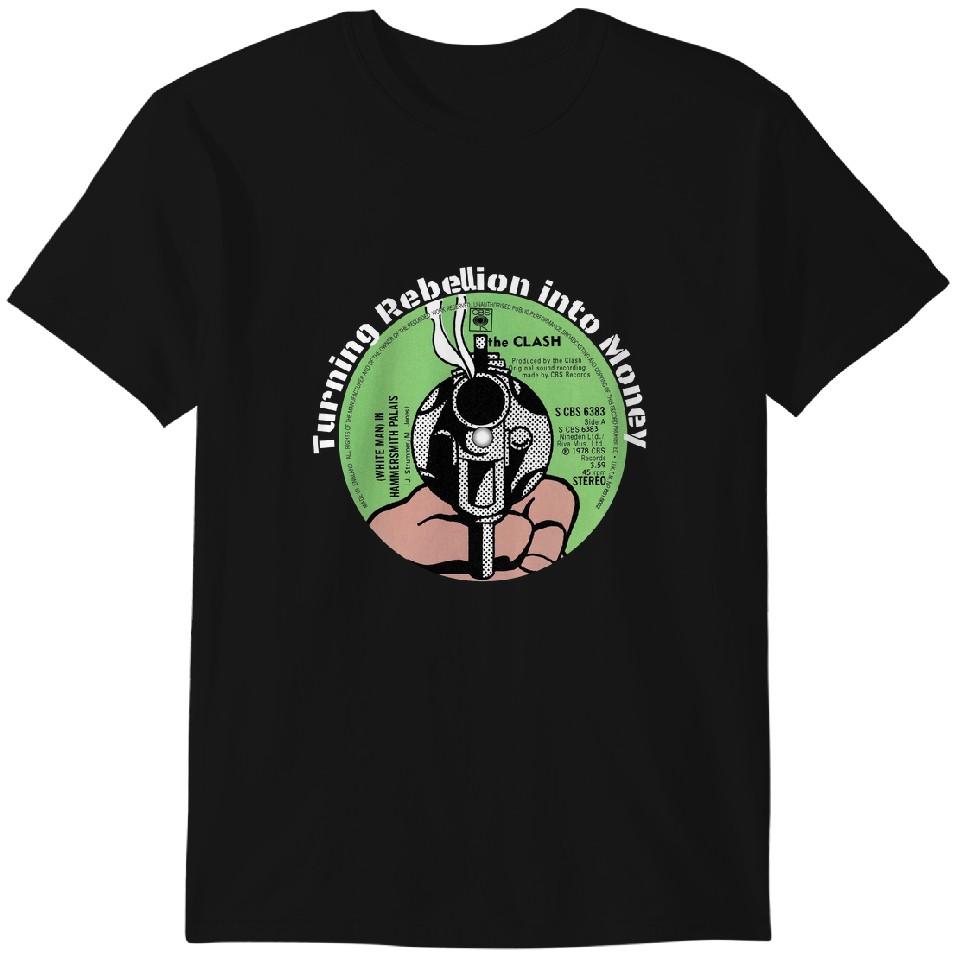 100% cotton TOPS UNISEX TEES MENS WOMENS Joe Strummer, The Clash T-Shirt, UK Rock Band Album Concert Merch, The Clash Rock the Casbah Classic T-shirt