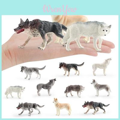 Childrens Wildlife Animal Pvc Figures Set With Static Wolf And Husky Models For Kids Educational Toys