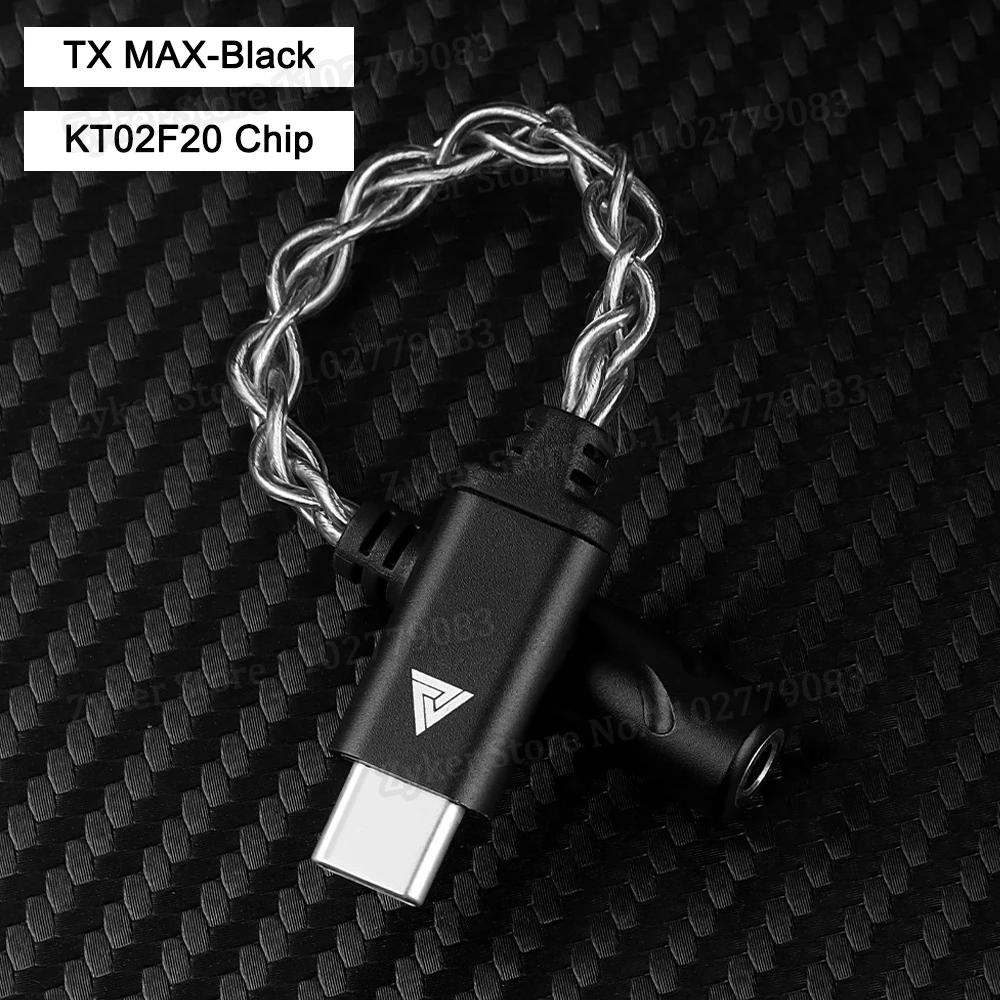 QKZ TC MAX HiFi USB DAC Typ C na 3,5mm Sluchátkový Zesilovač Čip KT02F20 Audio Dekodér Adaptér pro Telefon USB C Digitální DAC Pro Android