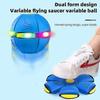 Flying Saucer Toy Ball, Magic Deformation UFO Toy for Kids and Pets, Flying Ball for Dogs Outdoor (Red, 6 Lights) [MI]