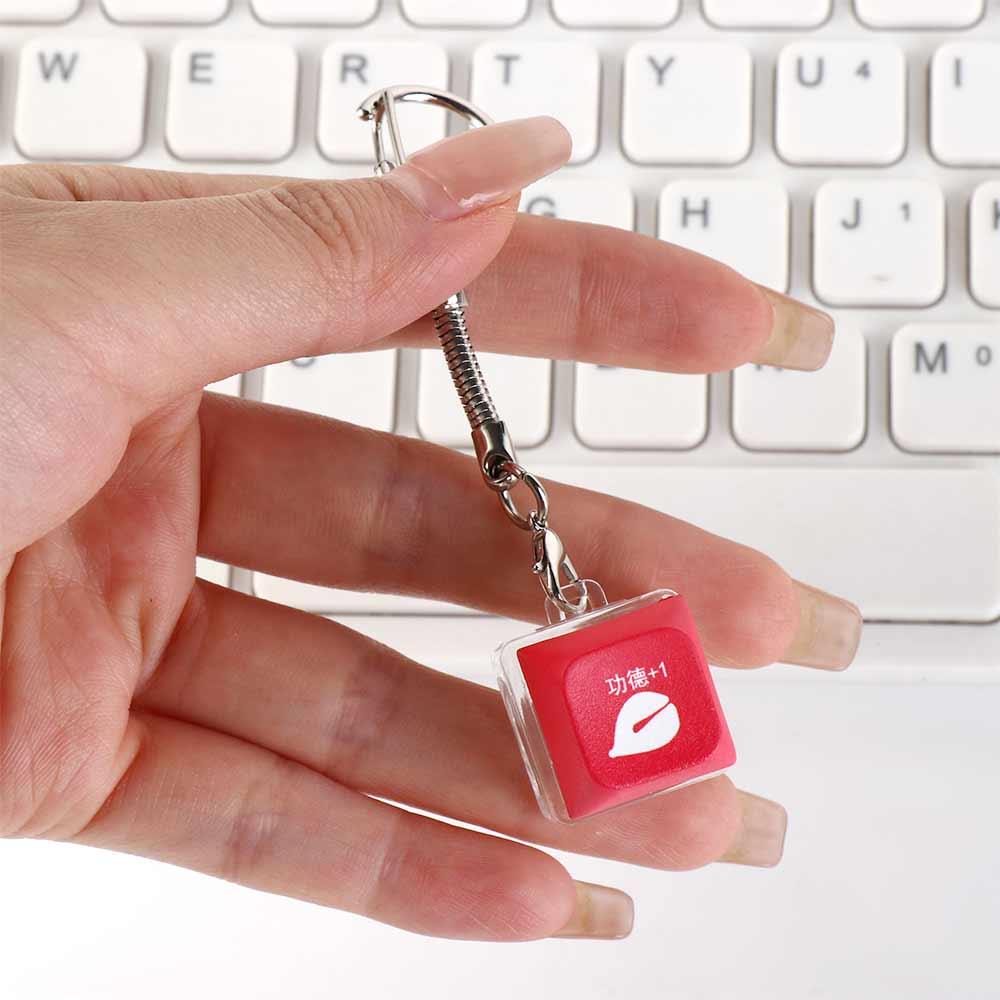 Keyboard Button Button Decompression Keychain LED Keyboard Button Decompression Toys Fun Gifts