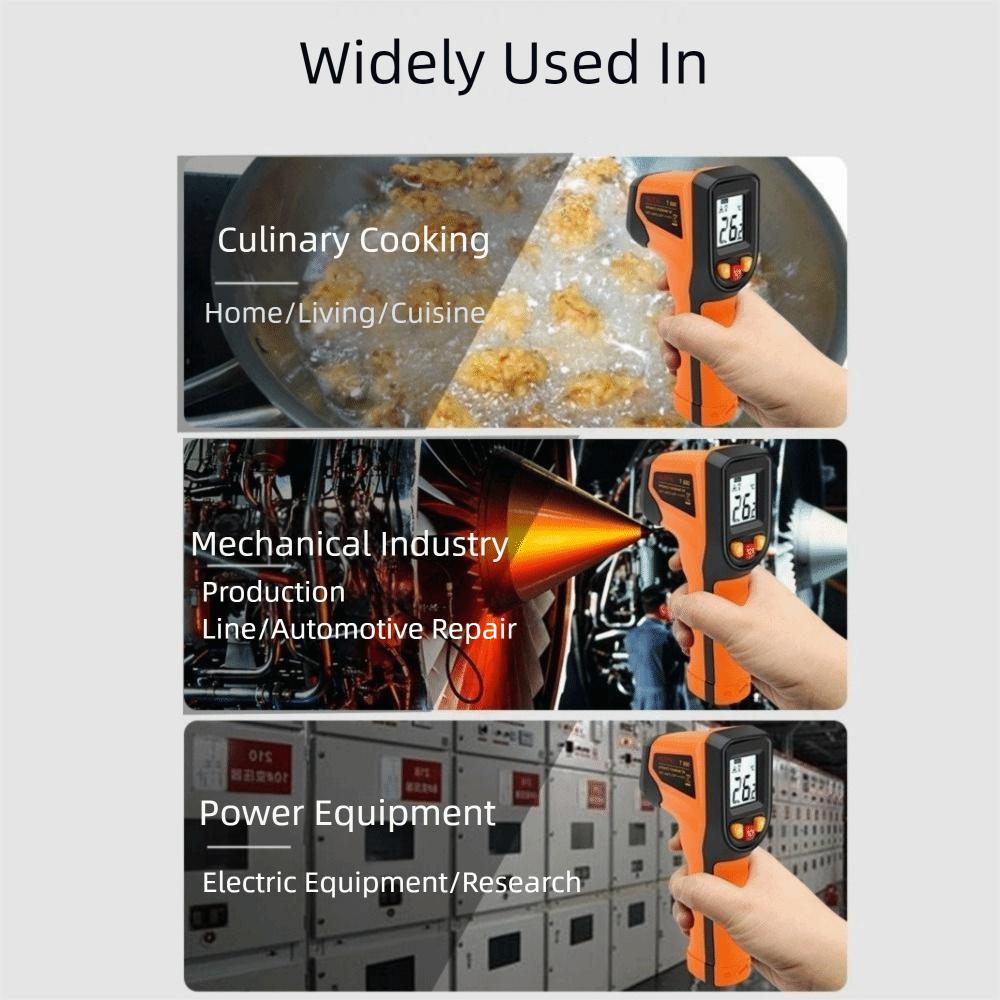 -50℃ To 400/600℃ Infrared Thermometer Non-Contact LCD Display Laser Pyrometer Backlit Screen Accurate Measurement