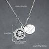 Vintage Style Compass Necklace With Inspirational No Matter Where Pendant Minimalist Silvery Chain Jewelry Accessory For Travel And Daily Wear