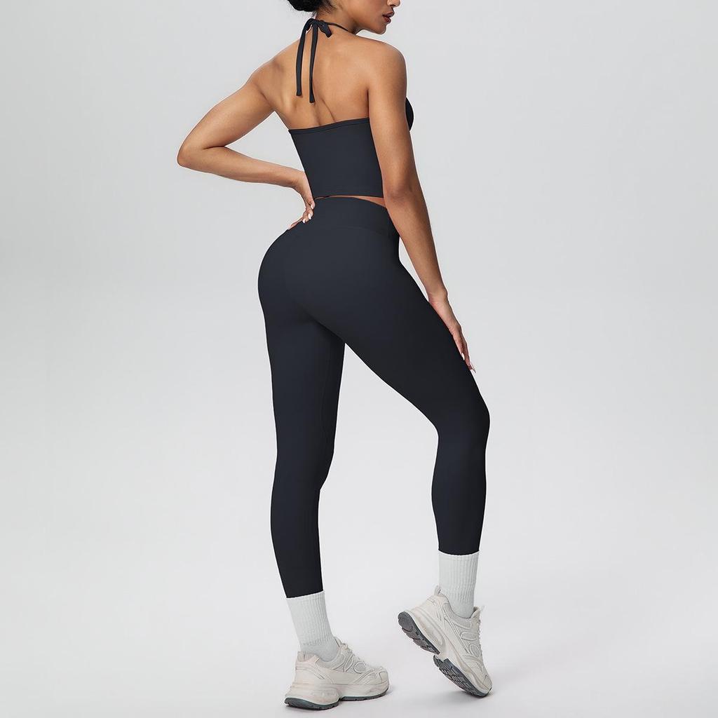 Strappy Back Sports Bra & High-Waisted Butt-Lifting Yoga Pants - Women's Activewear