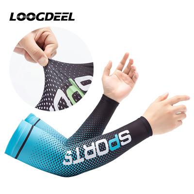 Loogdeel Sports Long Gloves Cycling Fishing Hand Protector UV Protection Arm Guard for Women Men Bike Ice Silk Cool Arm Sleeves