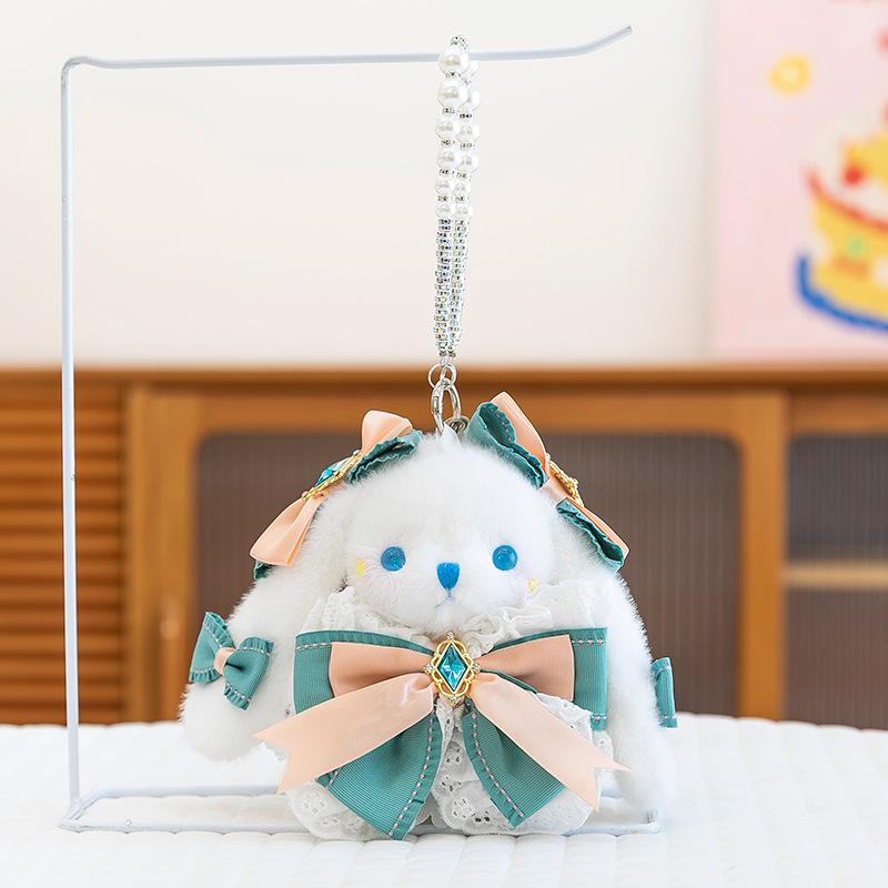 Flora Rabbit Pendant Plush Toy Cute Rabbit Doll Keychain Rag Doll Girl Gift