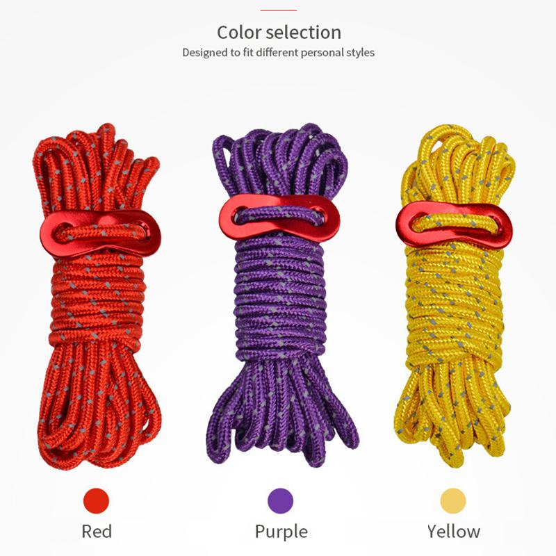 4Mm Thick Wind Rope Outdoor Windproof Rope Support Rod Pull Rope 4M Tent Rope