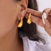 European Style Titanium Water Drop Stud Earrings: Elegant, Versatile, Lightweight, Luxury Fashion for Women