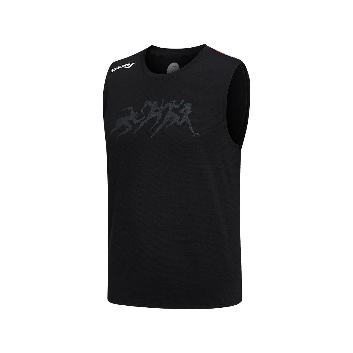

Saucony Comfortable Sleeveless Pullover Men tops SA2269TK42T-BK012 M
