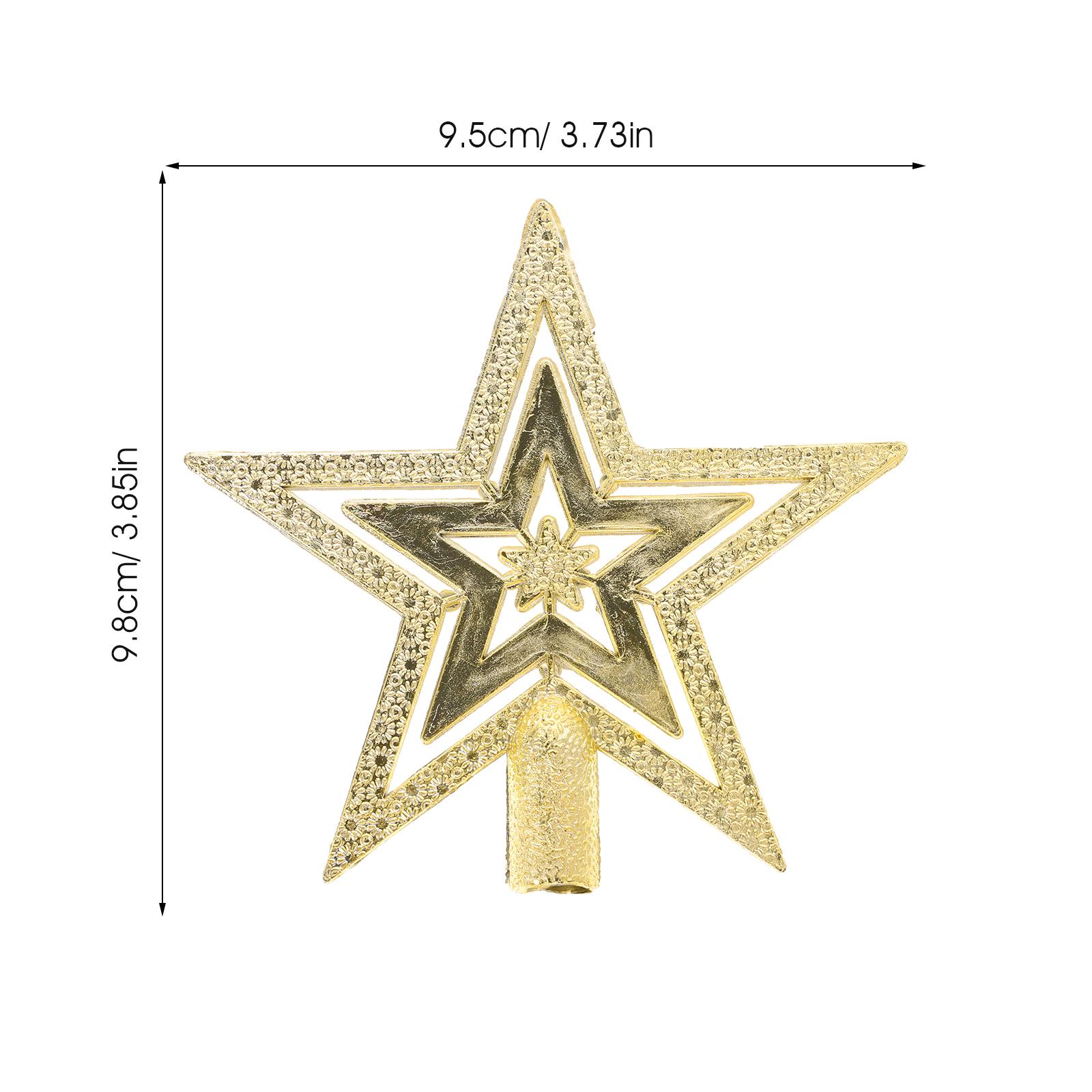 10 см Пять Декоров Верхушка для Рождественской Елки Звезда Золотая Верхушка Праздничная Вечеринка DIY Украшение Рождественское Украшение