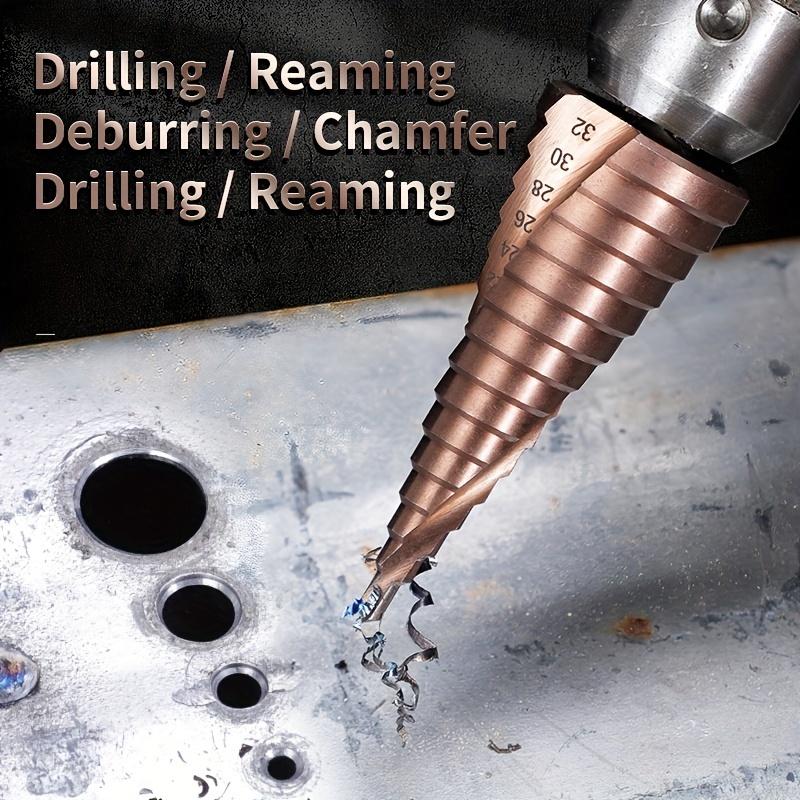 4-12/4-20/4-32mm M35 Cobalt Step Drill Bit Tapered HSS-CO HSS Drill Bit Spiral Groove Triangle Shank For Stainless Steel