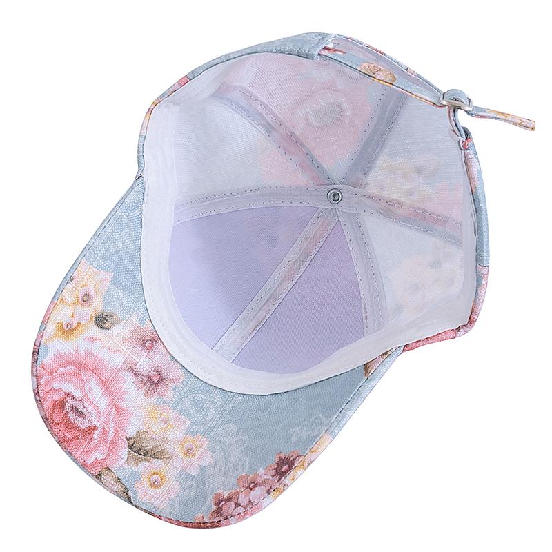 New Style Women's Flower Pattern Breathable Baseball Cap Casual Outdoor Streetwear Sports Hat Female Dopamine Fashion Cap