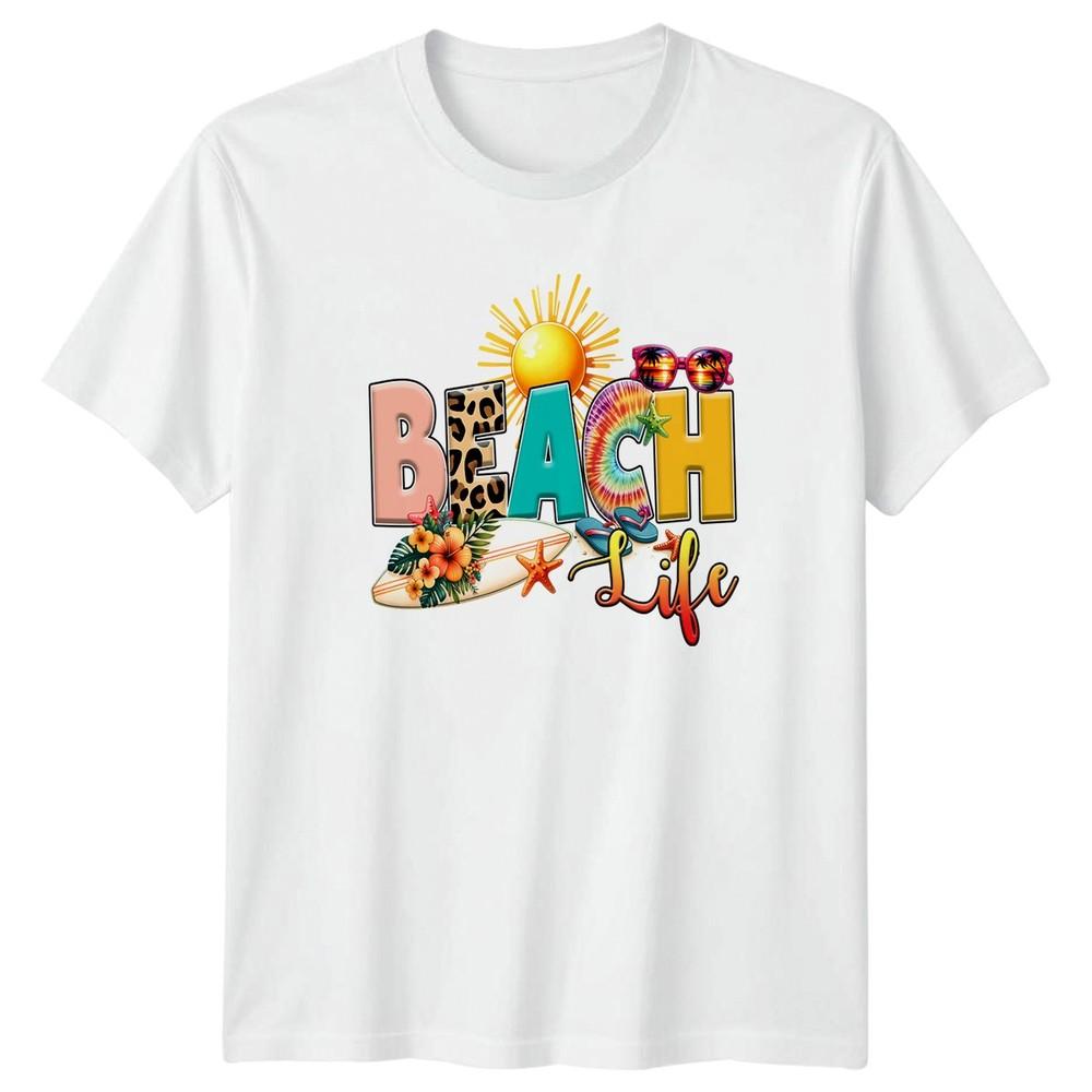 Beach Life Unisexs TShirt Coastal Tropical Summer Vacation Travel Gift For Her S