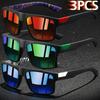 3 PCS Fashion Vintage Square Sunglasses Men Fishing Driving Man Luxury Brand Designer Sun Glasses Anti-Glare Retro Eyewear UV400