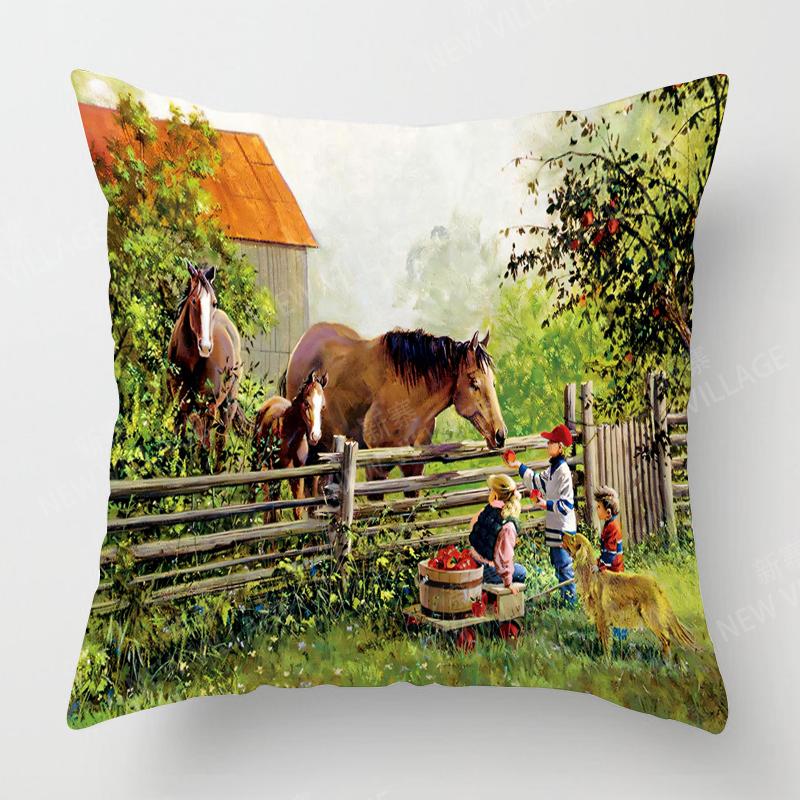 Home Living Room Decoration Cushion Covers Colorful Animals Short Plush Throw Pillow Cover45*45 Pillowcase 40x40cm 50x50 45x45