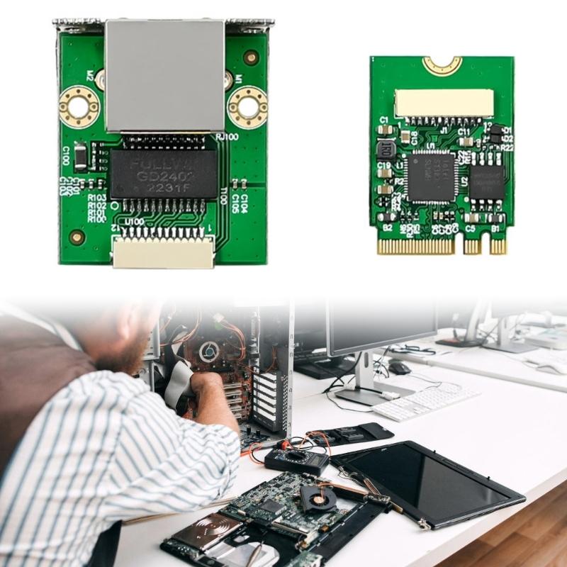 Industrial M.2 A+E KEY 2.5Gbps Ethernet Card Industrial Control Networking Card 2.5Gbps/1000/100Mbps M.2 Networking Adapter