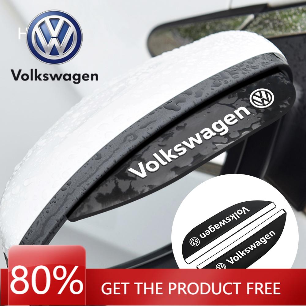 Per VOLKSWAGEN VW 2 Pezzi Adesivo Specchietto Retrovisore Auto Sopracciglio Antipioggia in Silicone per Volkswagen Passat Tiguan Golf Bora Jetta Scirocco