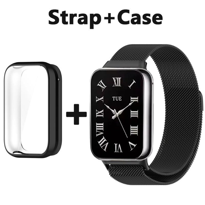 Metal Strap +TPU Case for Xiaomi MI Band 9Pro Stainless Steel Magnetic Clasp Wrist Band with Protective Case Shell