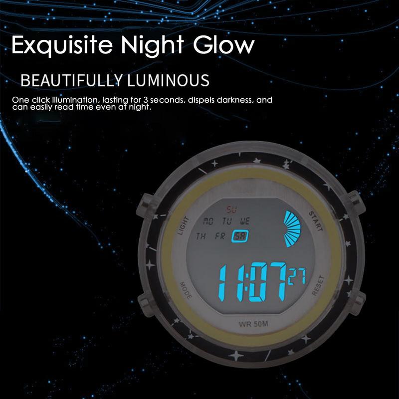 Motorcycle Watch Clock Glowing Motorbike Dial Watch Waterproof Small Clock Decor Motorcycle Easy Installation Clock Watch