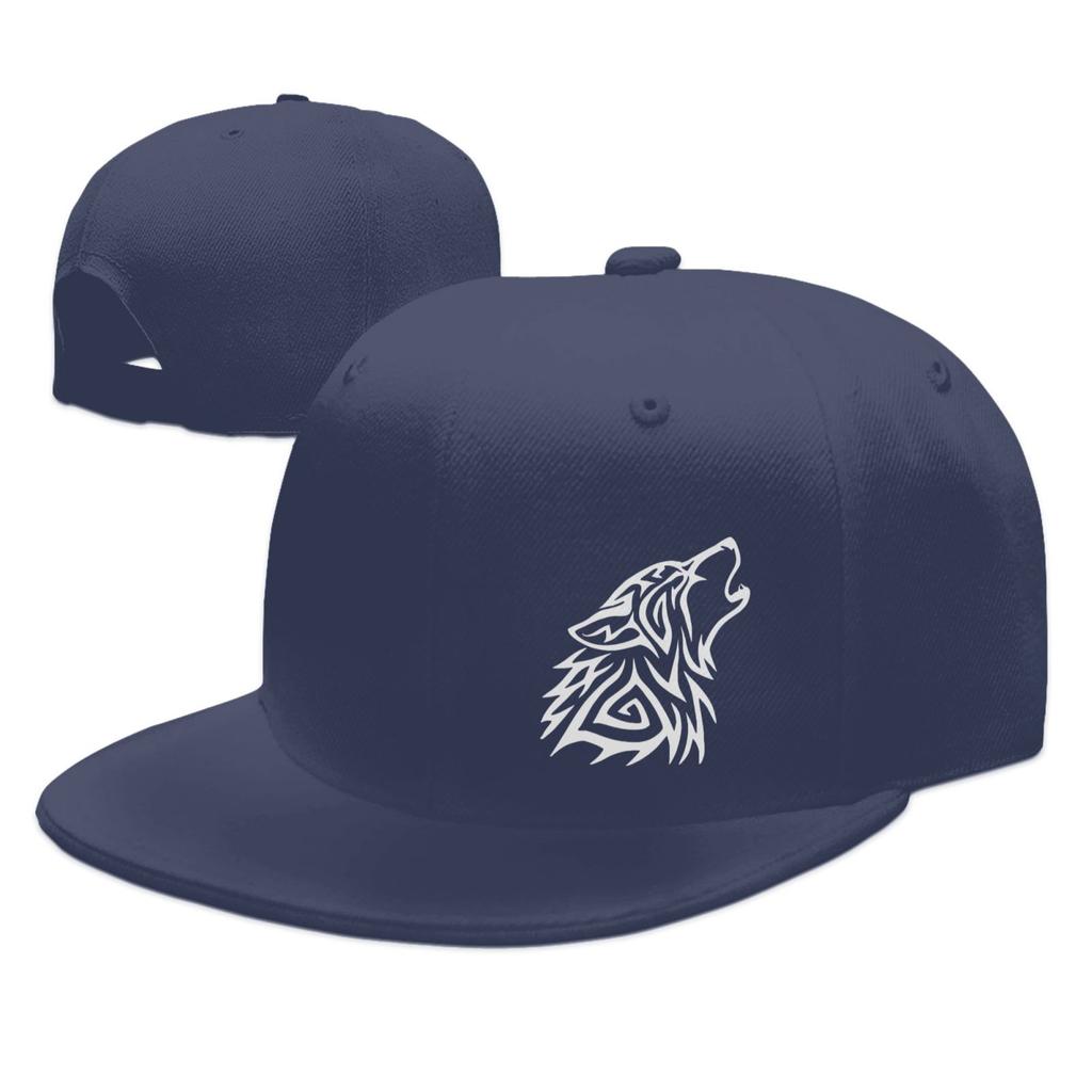 NGG-333 Adult Snap-Back Caps,Tribal Wolf Howl Adjustable Hip Hop Flat Brim Baseball Cap …